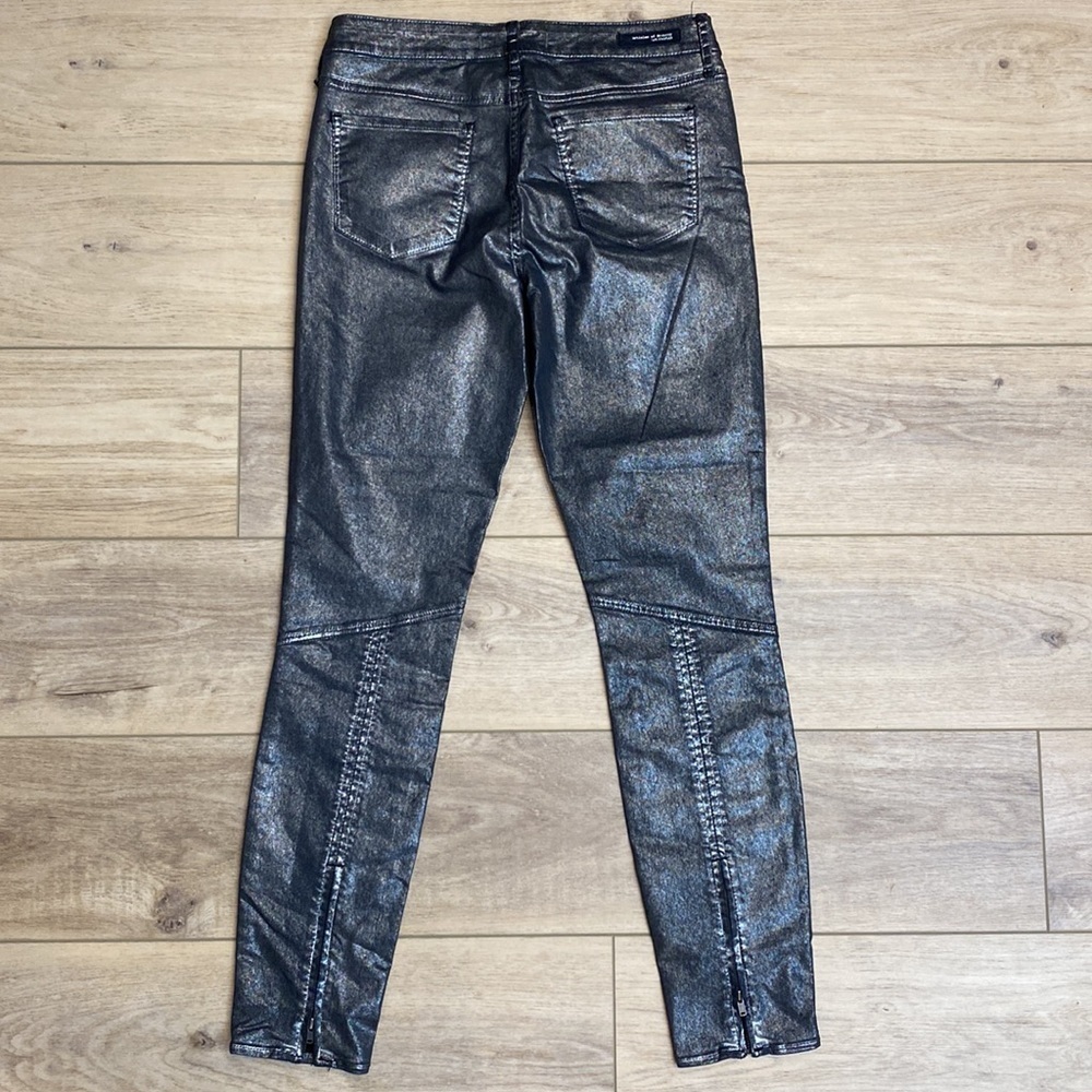 Articles‎ Of Society Foil Coated Skinny Jeans Cyberpunk Whimsigoth Pants - Picture 8 of 17